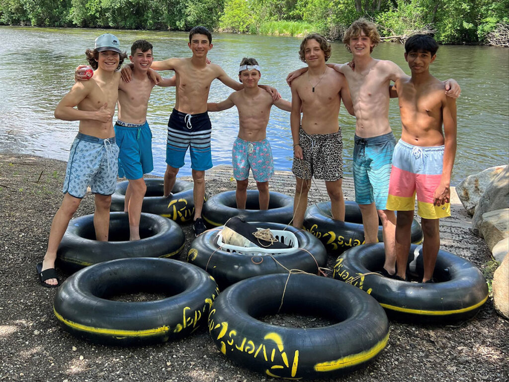 Friends Tubing On The Apple River
